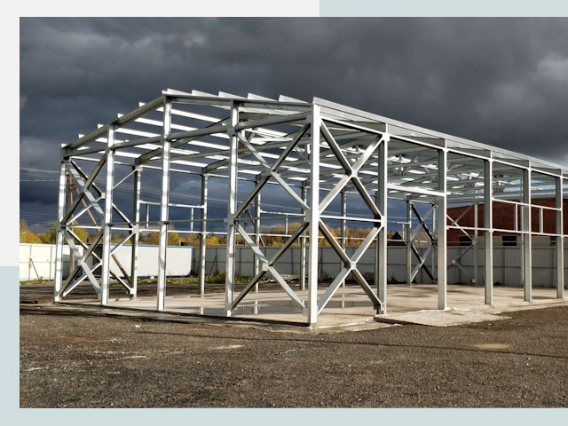 Двускатные ангары в Кропоткин от 652 руб. за квадрат