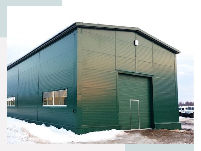 Двускатные ангары в Кропоткине