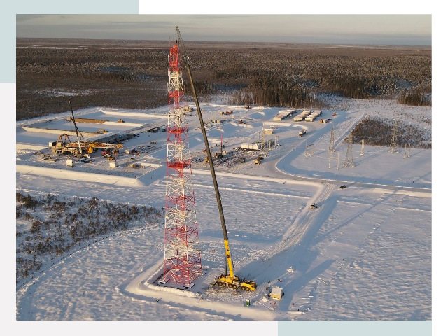 Мачты связи в Кропоткине