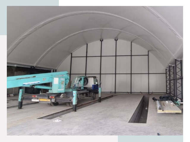 Внутреннее оснащение ангаров в Кропоткине